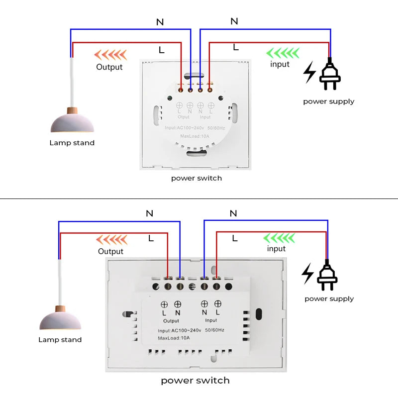 110V 220V 10A Smart Wall Light Switch
