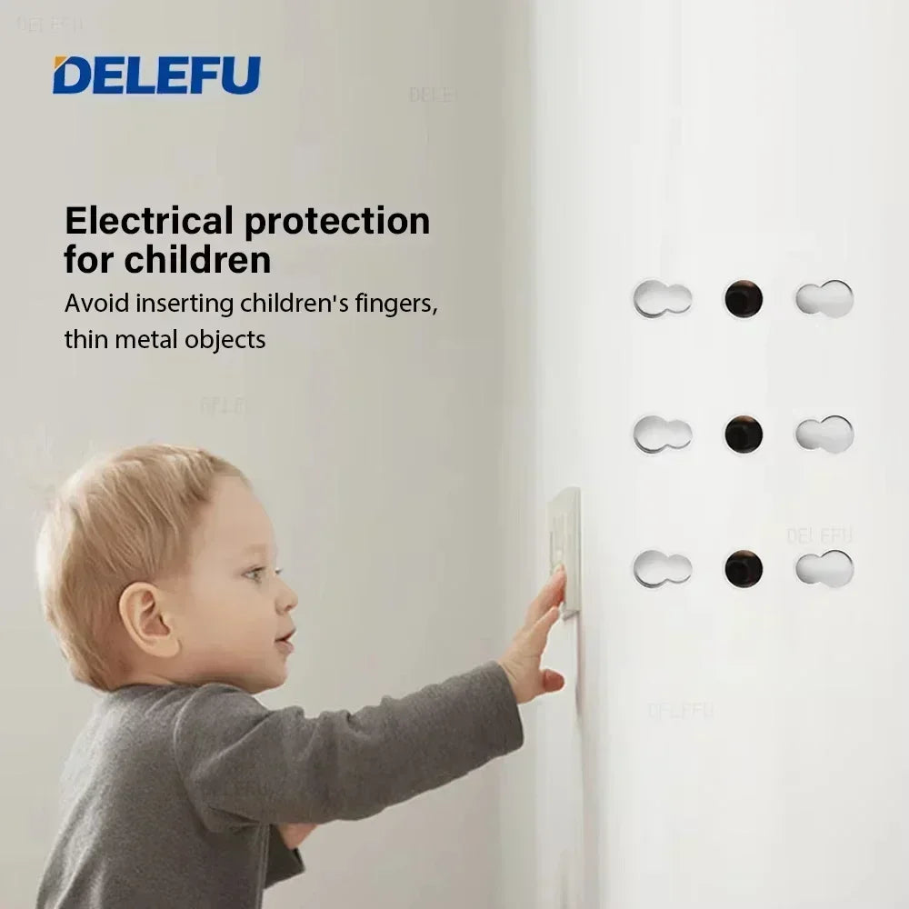 DELEFU Grey Tempered Glass Panel